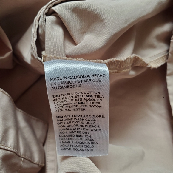 Chico's Women’s Kaki Jacket Sz 2 - Picture 6 of 7